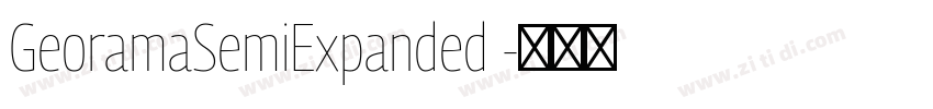 GeoramaSemiExpanded 字体转换